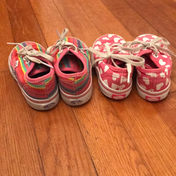 Two pairs of toddler girls vans size 6 pink - Picture 3 of 7